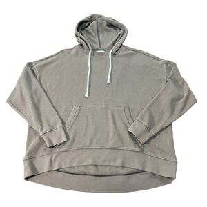 Aerie Waffle Knit Hoodie Pullover Casual Comfort Light Brown Size S/P‎